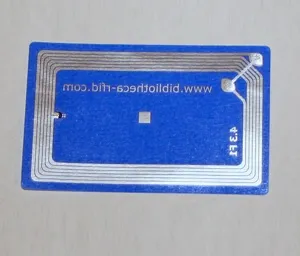 A blue card with a silver stripe