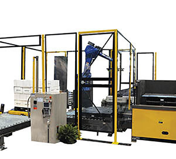 Integrated Robotic Palletizer and Stretch Wrapper