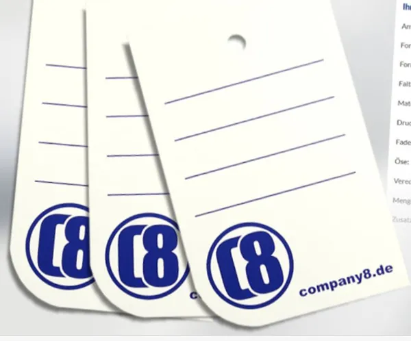 Plastic hang tags, plastic tags