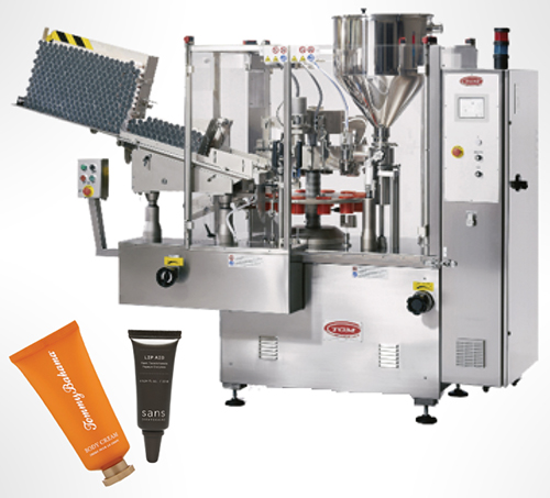 Automatic tube filling and sealing machines