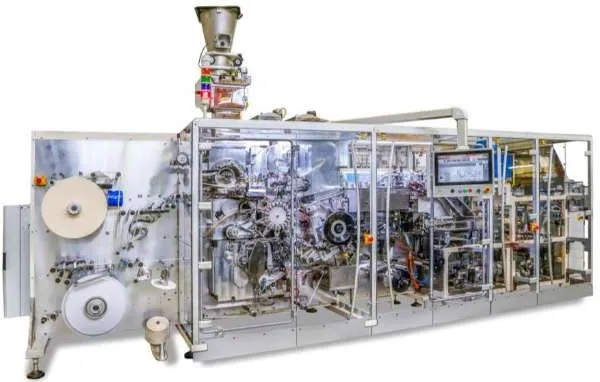 Double chamber tea bags packer
