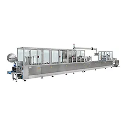 In-line automatic blister packing machines for industrial products