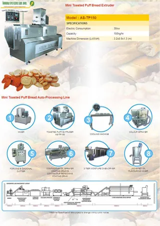 Mini Toasted Puff Bread Extruder