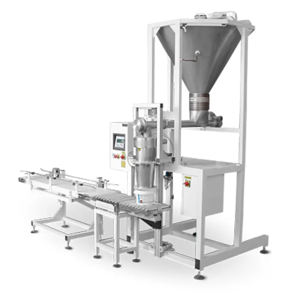 Semi-automatic dosing machines for dusty, badly loose and powdery products