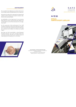 Manual temper evident labelling MTE