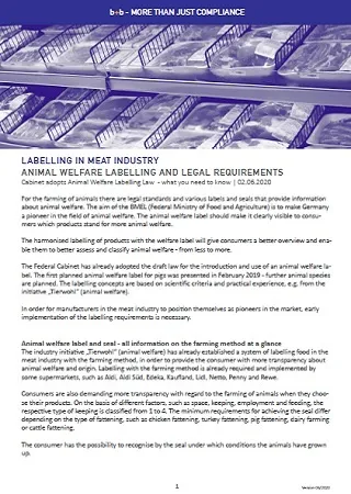 LABELLING IN MEAT INDUSTRY