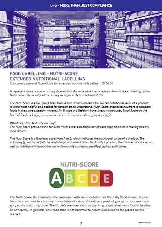 FOOD LABELLING - NUTRI-SCORE