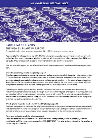 LABELLING OF PLANTS