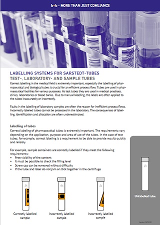 LABELLING SYSTEMS FOR SARSTEDT-TUBES