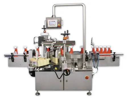Aerosol labelling machine