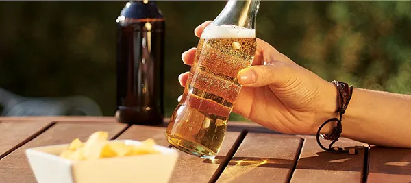 GLASS BOTTLES FOR BEVERAGES