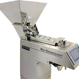 rx-desiccant automatic desiccant inserting machine for canisters