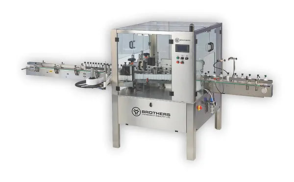 Automatic Two Side (Front and Back ) Flat Bottle Sticker Labelling Machine Labelstik-100F.Twin