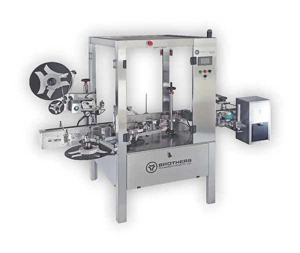 Automatic Twin Head Carton Security Label Sticker Labelling Machine