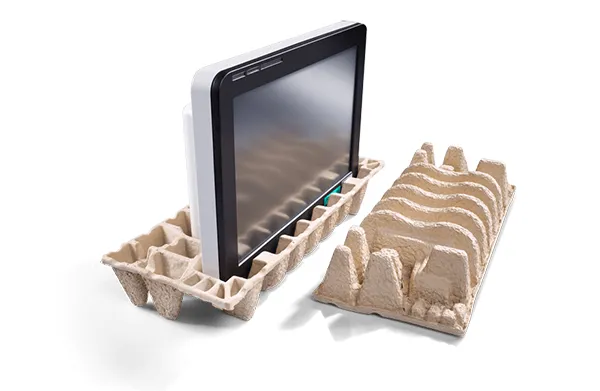 Molded fiber pads for clinical monitors
