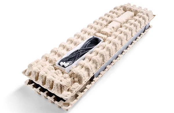 Molded fiber part for table legs