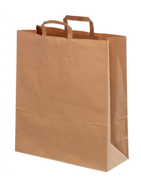 300mm Brown Paper Carrier Bags from stock at Midpac Packaging Natural  kraft paper carrier bags with rope handles