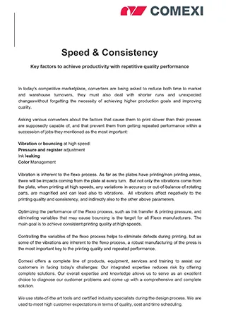 Speed and Consistency