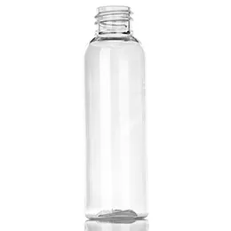 2 oz clear PET plastic cosmo round bottle with 20-410 neck finish