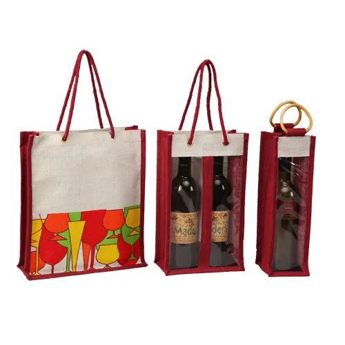 Jute wine bags