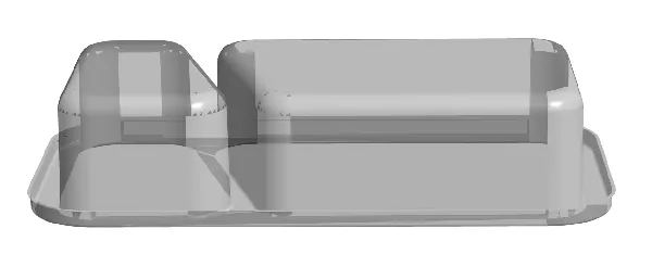 2 CAVITY SNACK AND DIP TRAY