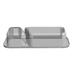 2 CAVITY SNACK AND DIP TRAY