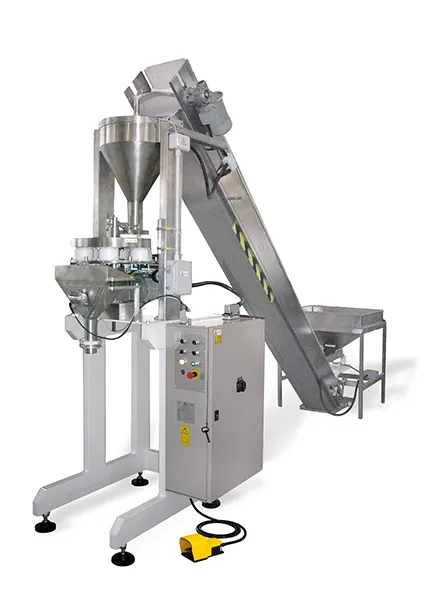 SEMIAUTOMATIC DOSING MACHINE WITH CUP VOLUMETRIC