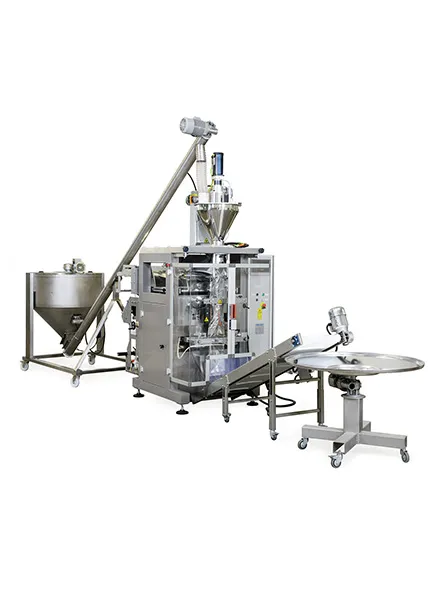 VERTICAL PACKAGING MACHINE WITH AUGER VOLUMETRIC DOSER