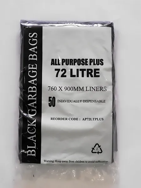 black garbage bag