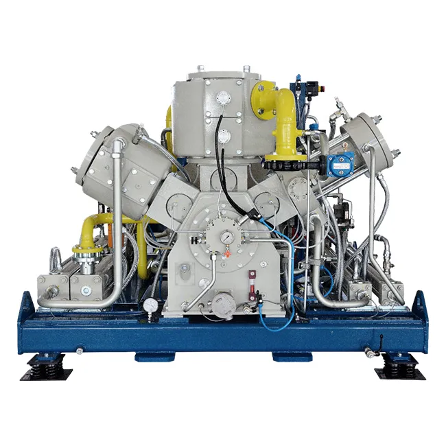 Biogas compressing