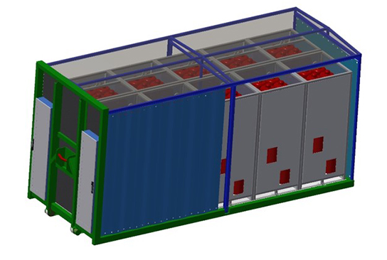 Gas containers for storage and logistics