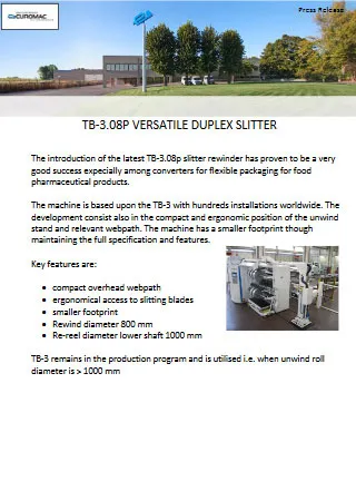 tb-3.08p versatile duplex slitter