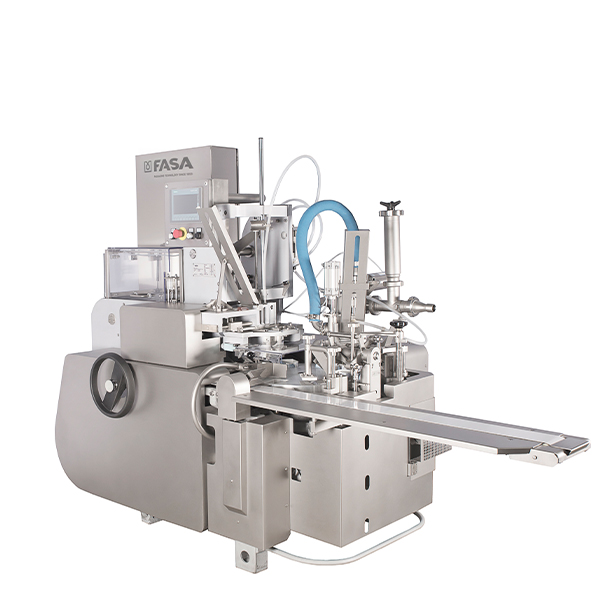 Ice cream filling and wrapping machine