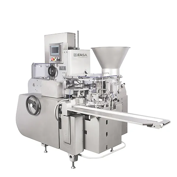 Curd filling and wrapping machine