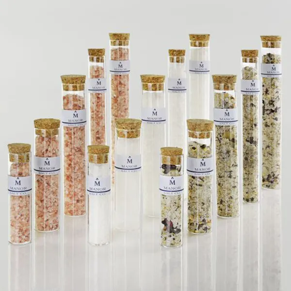 2.7 oz Glass Tube 8 H - with Cork