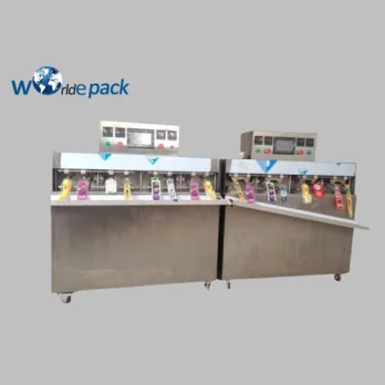 Pouch filling and sealing machine, Semi-auto shaped pouch filler