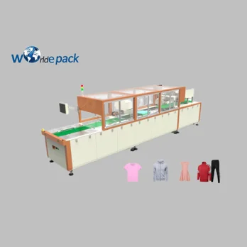 Garment Folding and Packaging Machine, Automated Clothing Fold Bag and Label Line