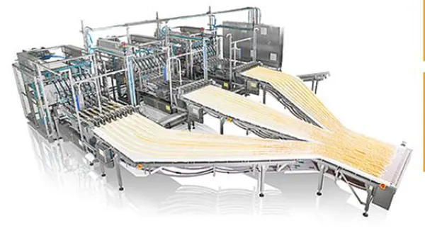 Packaging lines for stackable chips