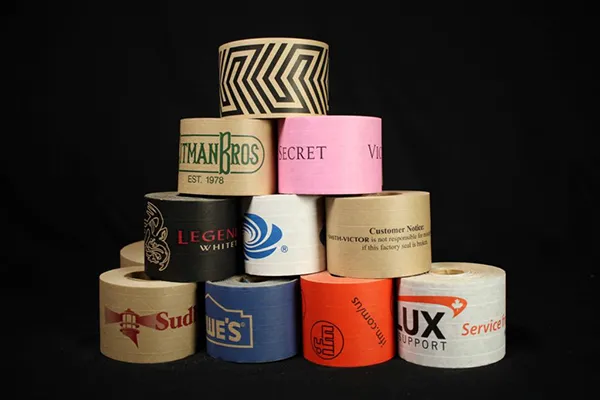 Custom printing water activated tape