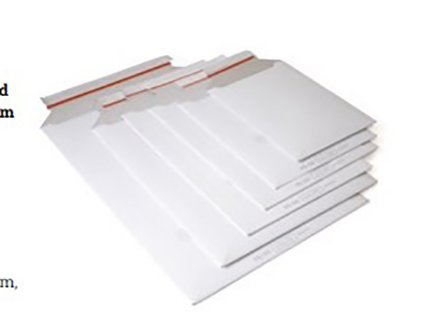 Fullboard mailers, white, uncoated
