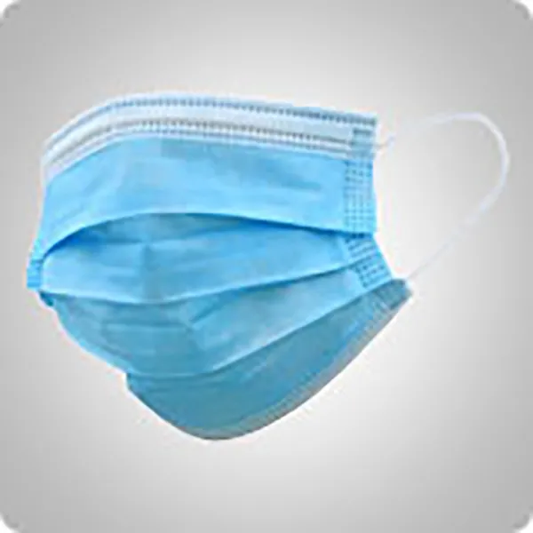BLUE W-EAR LOOPS & NOSE CLIP, 3 PLY, FDA CERTIFIED