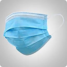 BLUE W-EAR LOOPS & NOSE CLIP, 3 PLY, FDA CERTIFIED