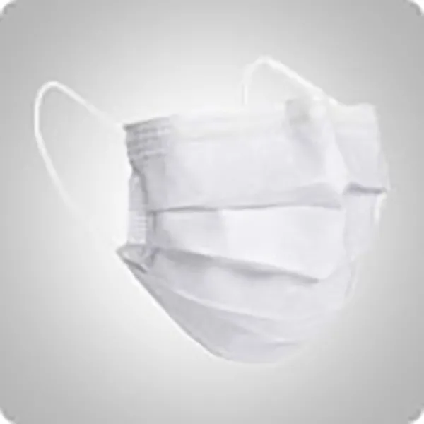 WHITE W-EAR LOOPS & NOSE CLIP, 3 PLY, FDA CERTIFIED