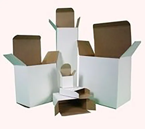 White Reverse Tuck Folding Cartons