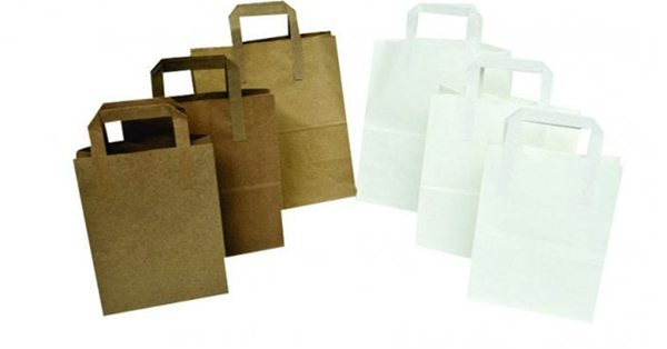 Brown  White SOS Paper Carriers