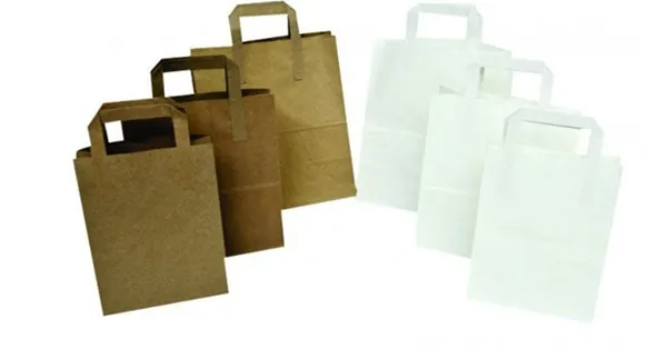 Brown  White SOS Paper Carriers