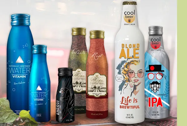 ALUMINUM BEVERAGE BOTTLES