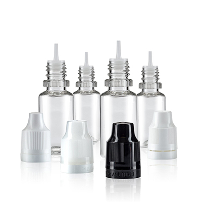 10ml Dropper Bottles PET Plastic with Childproof Caps