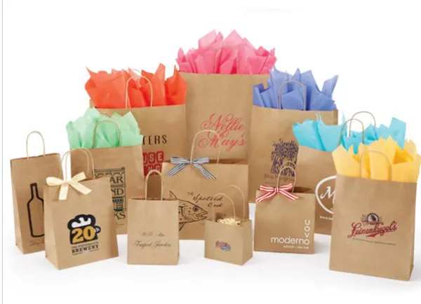 Natural Kraft Shopping Bags