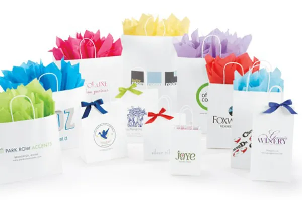 White Kraft Shopping Bags